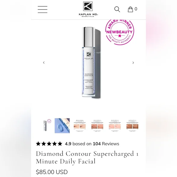 Kaplan MD Beverly Hills Diamond Contour Advanced 1 Minute Daily Facial x2